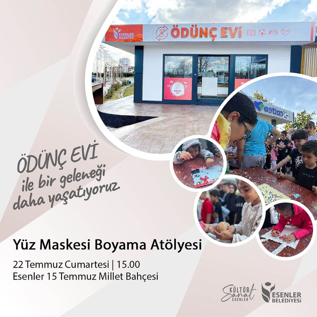 Esenler Belediyesi - Yüz Maskesi Boyama Atölyesi